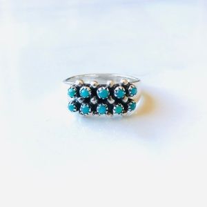 Sterling Silver And turquoise snake eye ring